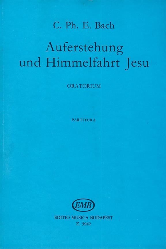 Auferstehung Und Himmmelfahrt Jesu Oratorium Für