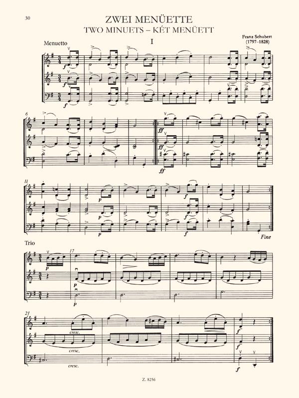 Trios für zwei Violinen und Violoncello