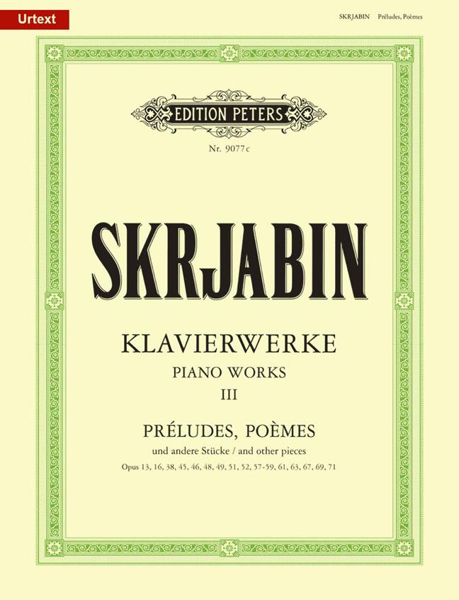 Klavierwerke 3 Preludes, Poemes And Stücke