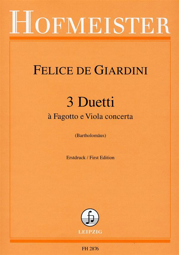 3 Duetti á Fagotto e Viola