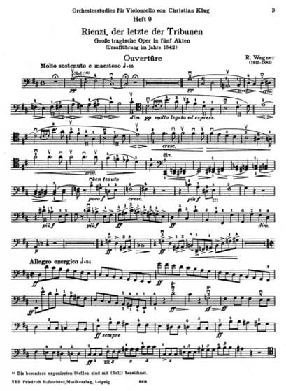 Orchesterstudien für ViolonCello, Heft 9: Wagner