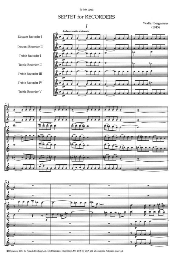 Septet for Recorders