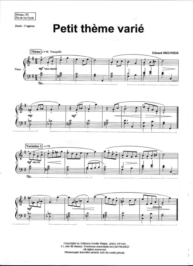 Petit Thème Varié