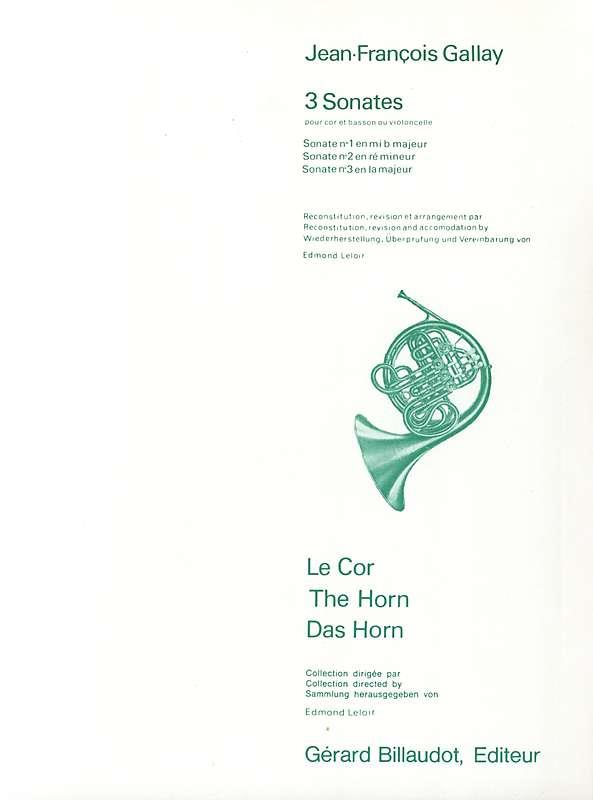3 Sonates Cor Et Basson Ou Violoncelle