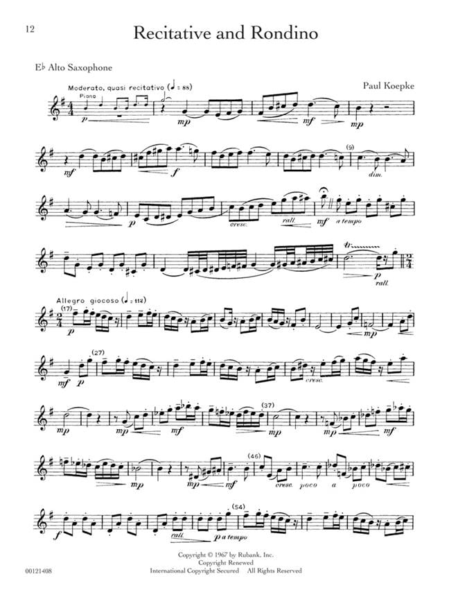 Rubank Treasures for Alto Saxophone