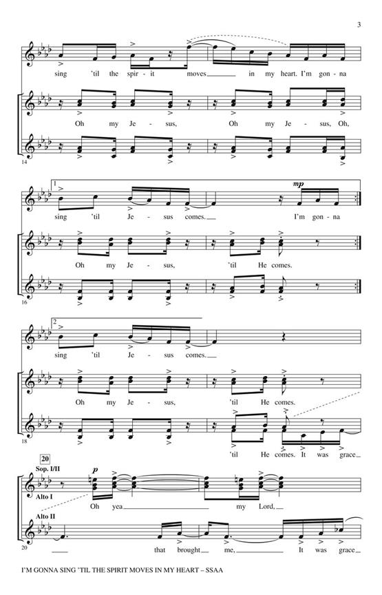 I'm Gonna Sing 'Til the Spirit Moves in My Heart