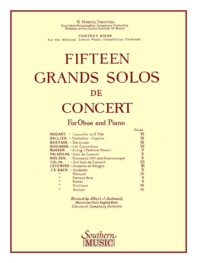 15 Grands Solos De Concert