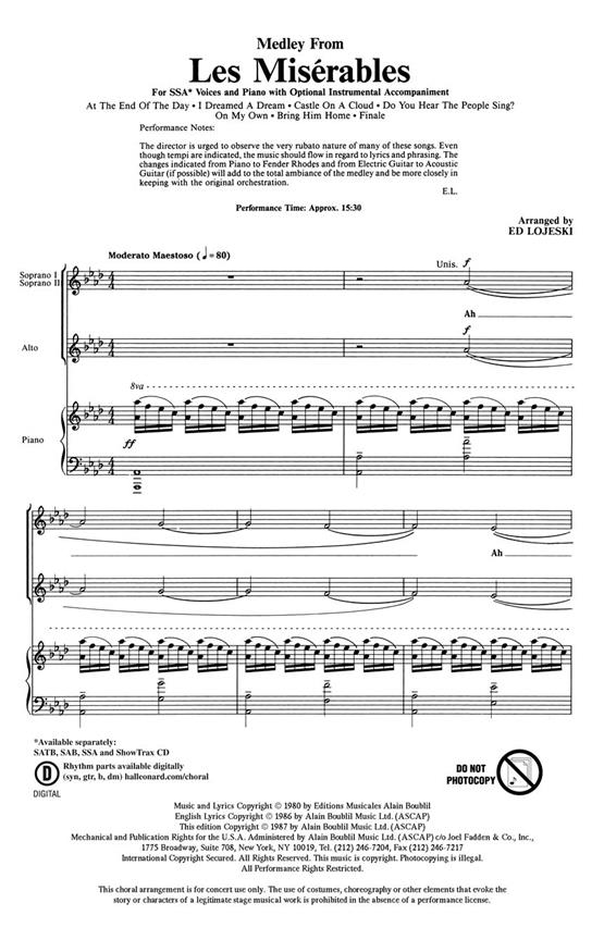 Les Misérables (Choral Medley)
