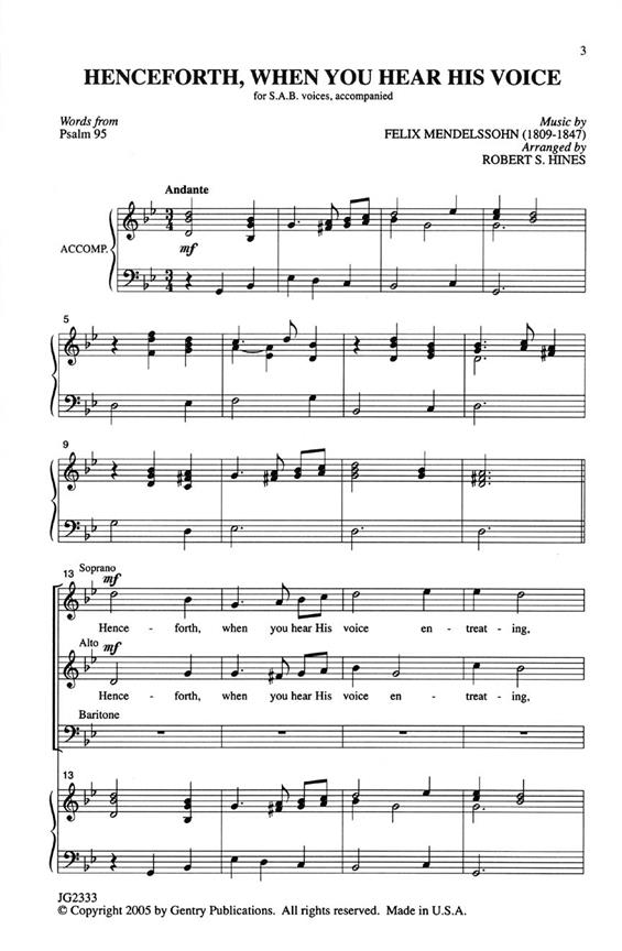 Henceforth, When You Hear His Voice