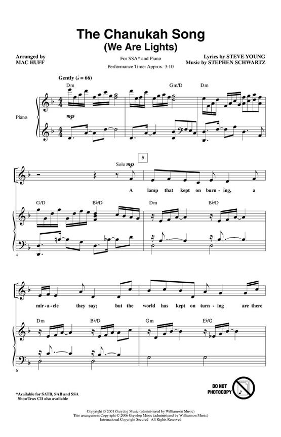 The Chanukah Song We Are Lights