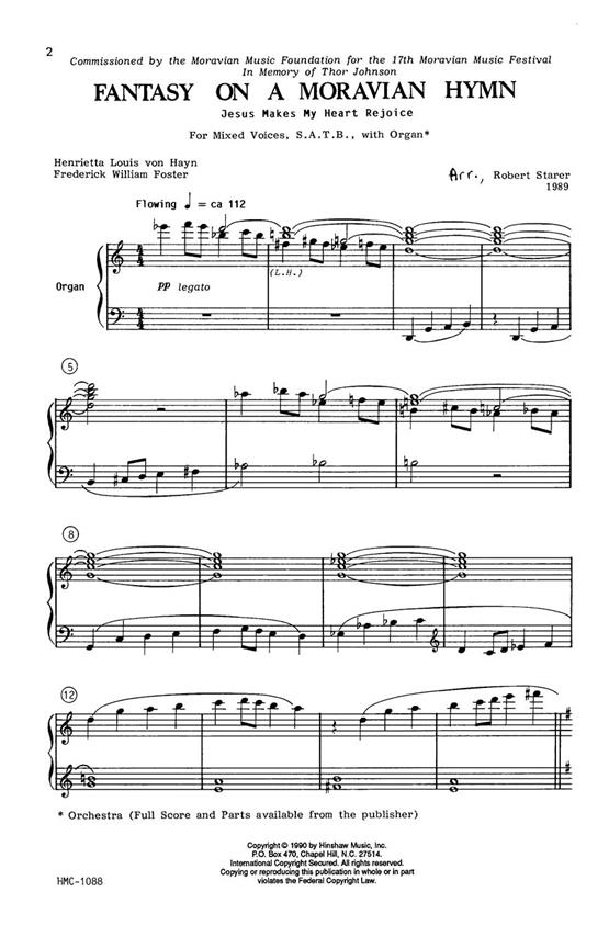 Fantasy On A Moravian Hymn