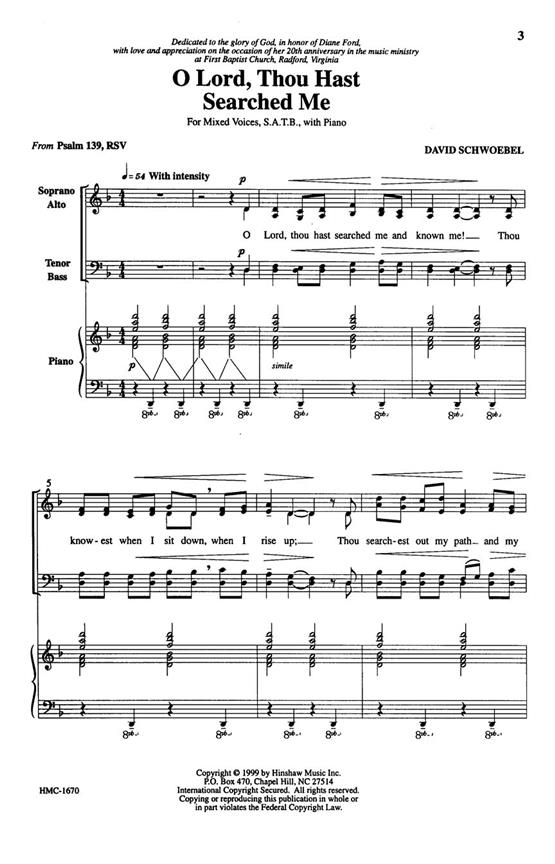 O Lord, Thou Hast Searched Me