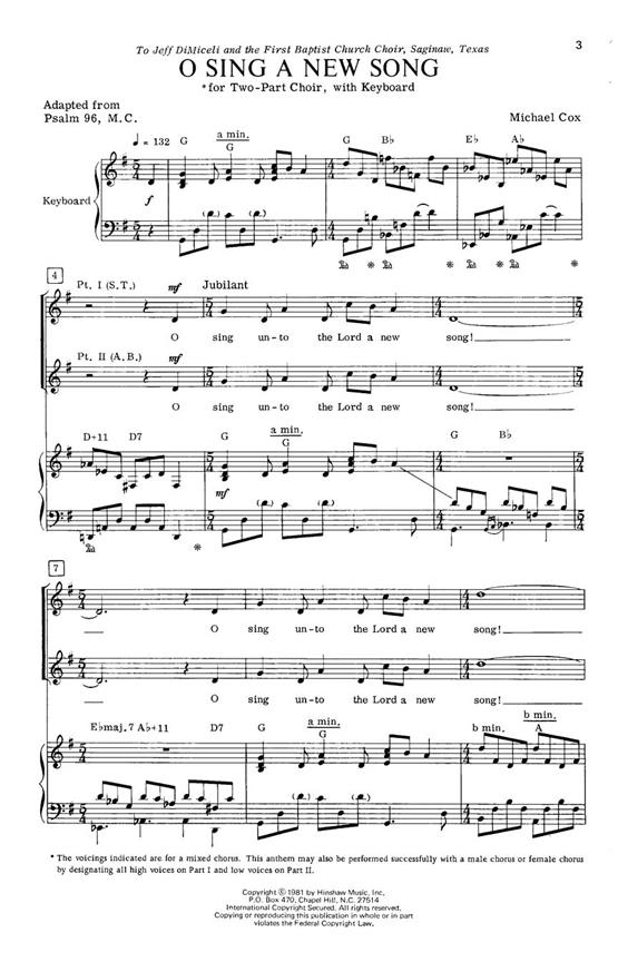 O Sing A New Song