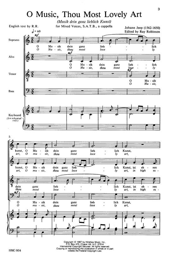 O Music, Thou Most Lovely Art