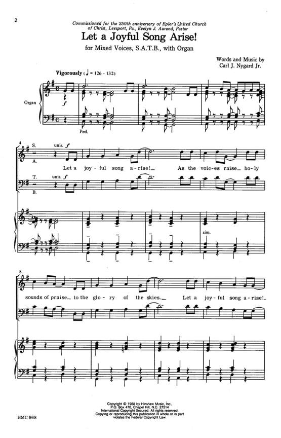 Let A Joyful Song Arise