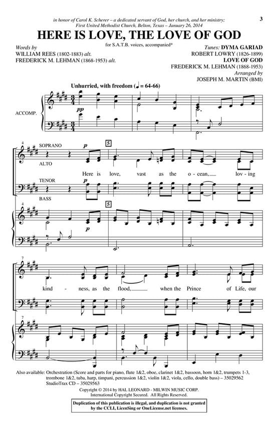 Here Is Love, the Love of God
