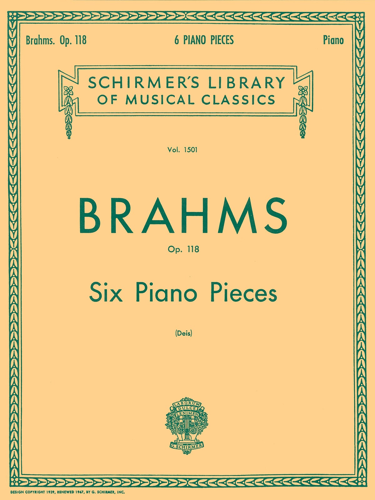 Six Piano Pieces, Op. 118