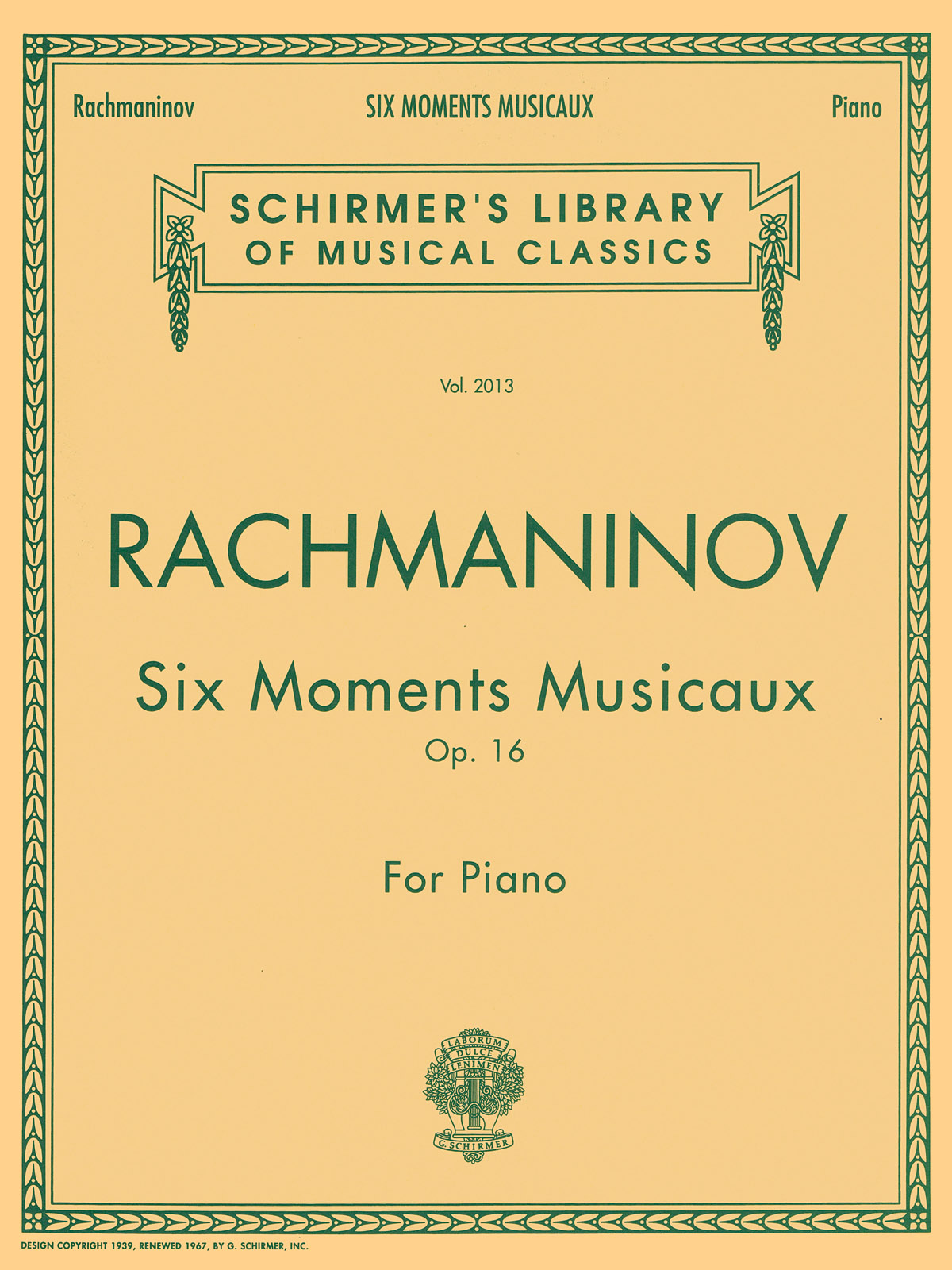 Six Moments Musicaux, Op. 16