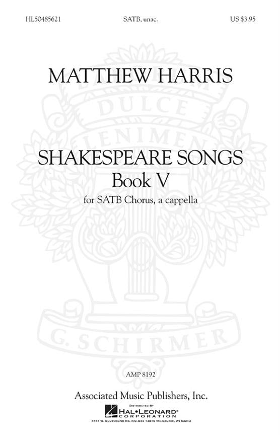 Shakespeare Songs, Book 5 SATB A Cappella