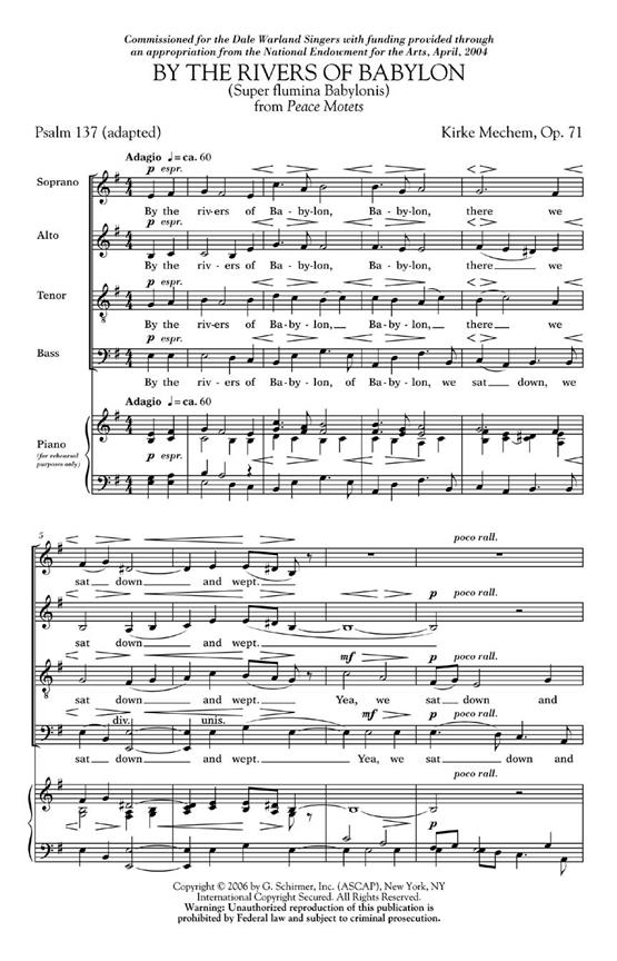 By the Rivers of Babylon (from Peace Motets)