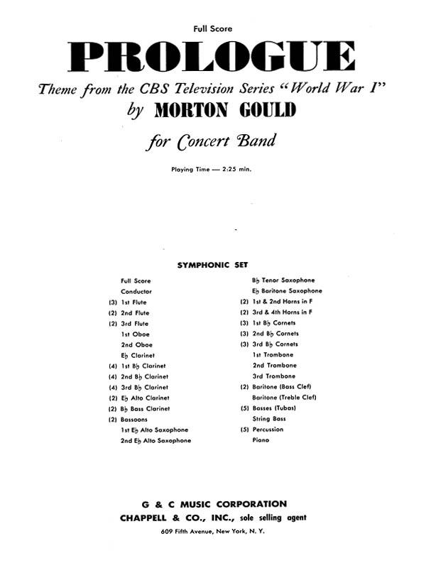 Prologue (from CBS TV Production World War I)