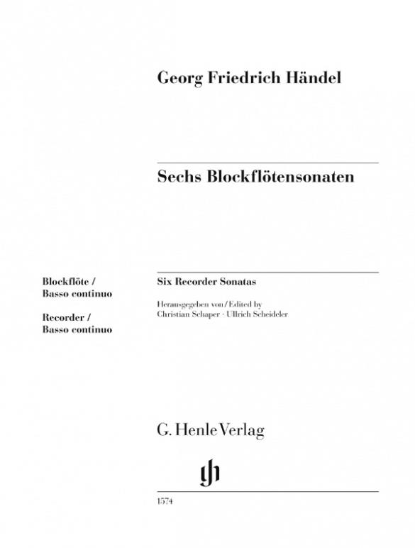 Six Recorder Sonatas
