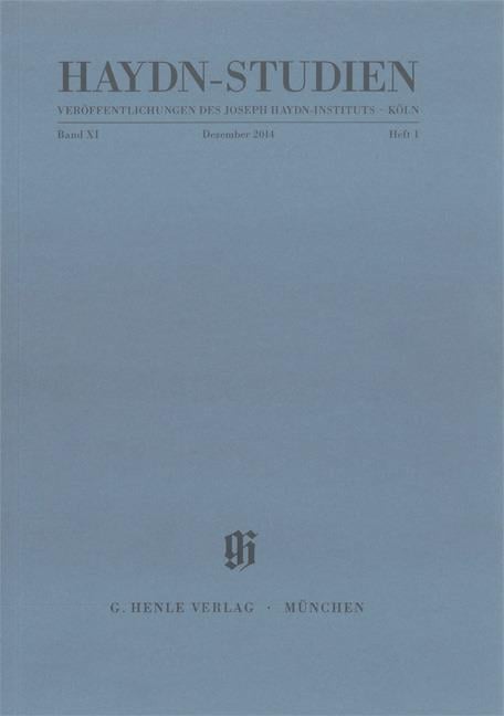 Haydn-Studies Vol. 11 No. 1