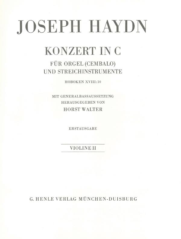 Konzert C-Dur HOB XVIII:10 (Orgel) Violine 2