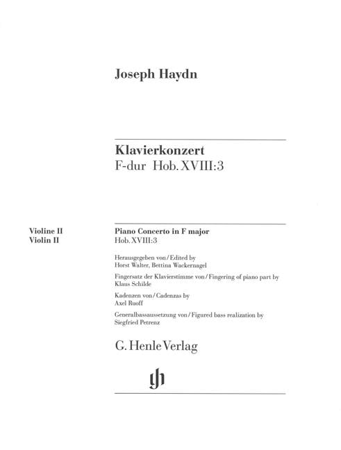 Konzert für Klavier und Orch. F-dur Hob. XVIII:3