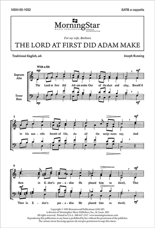 The Lord at First Did Adam Make