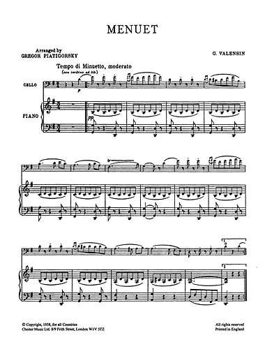 Minuet for Cello and Piano