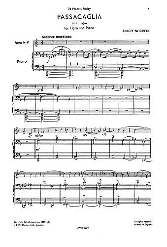 Passacaglia for Horn and Piano