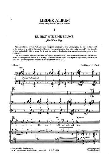 Three Songs In The German Manner