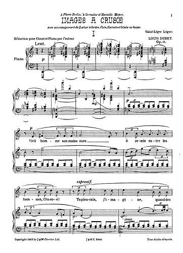 Images A Crusoe for Voice and Piano