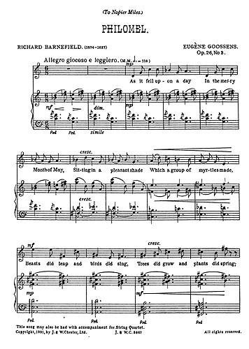 Philomel from 'Three Songs Op.26'
