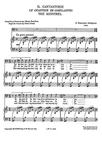 Il Cantastorie Baritone From Sette Canzoni