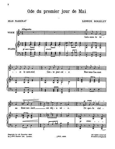 Ode Du Premier Jour De Mai Op.14 No.2