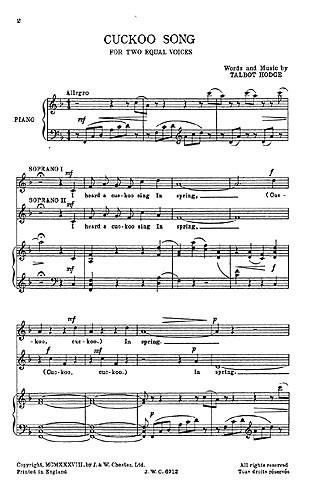 Cuckoo Song (Ss/Pf)