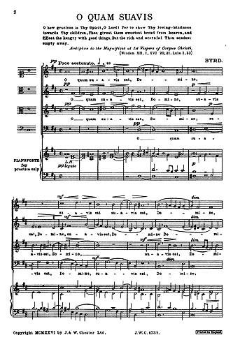 O Quam Suavis (Collins) Satb (L)