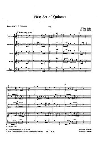 First Set Of Quintets