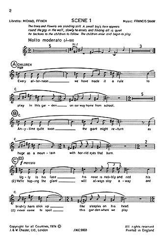 The Selfish Giant (Chorus Part)
