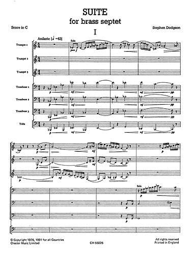 Stephen Dodgson - Suite For Brass Septet