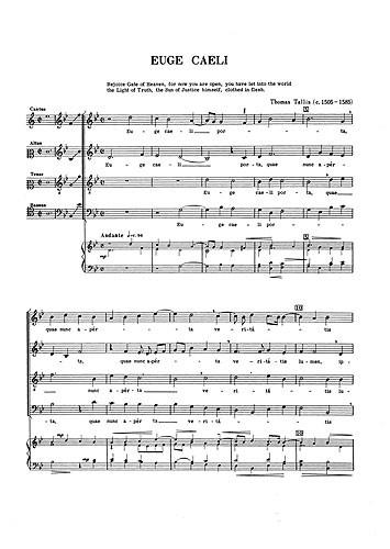 Euge Caeli (From Chester Motet Book 2-english)