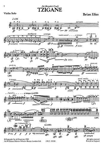 Tzigane For Solo Violin