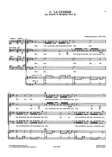 La Guerre (La Bataille De Marignan-part 2) (SATB)