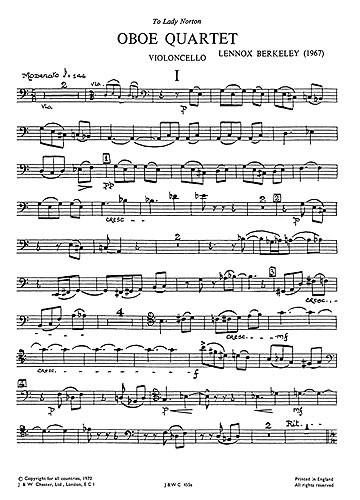 Oboe Quartet Op. 70 (Parts)