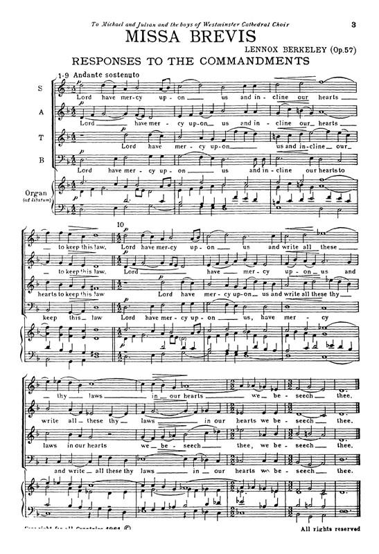 Missa Brevis Op. 57 (English Version)