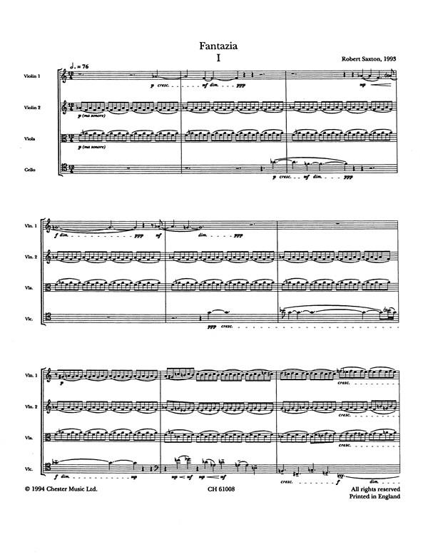 Fantazia For String Quartet