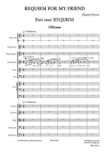 Requiem For My Friend (Full Score)