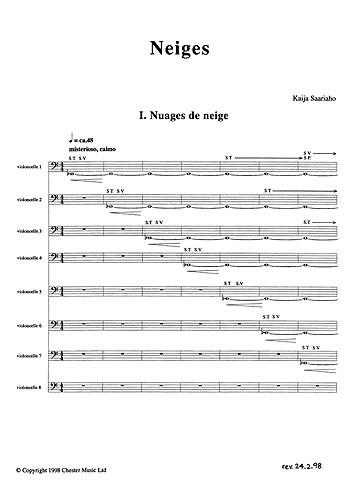Neiges For Eight Cellos